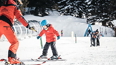 Skikurs beim Skilift Gasse